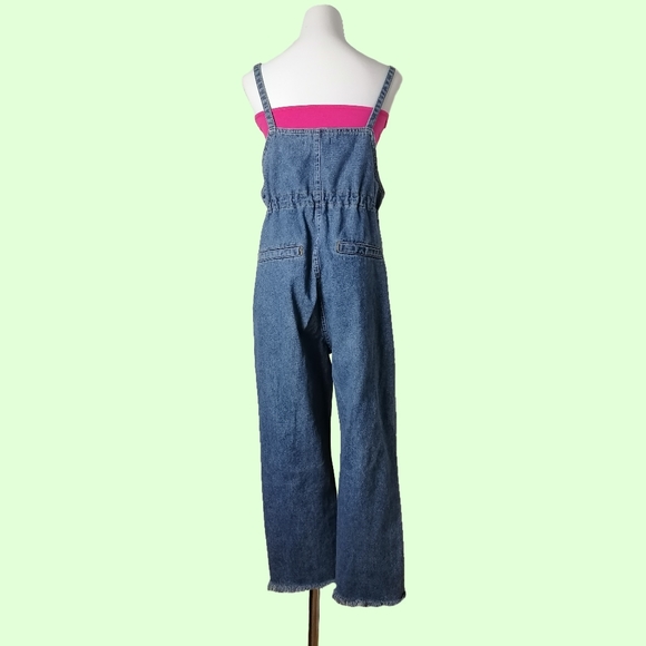 vintage wash denim overalls - Picture 5 of 7